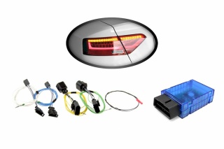 Cable set + coding dongle LED taillights for Audi A5, S5 Facelift [Standard US to LED facelift EU]