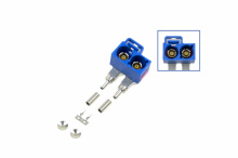 FAKRA double socket - angled like 6Q0 035 675 K [Coding C / signal blue]