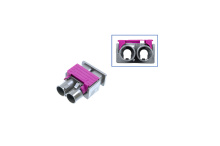 FAKRA double plug housing - male like 6Q0 035 671 K [Coding G / blue grey]